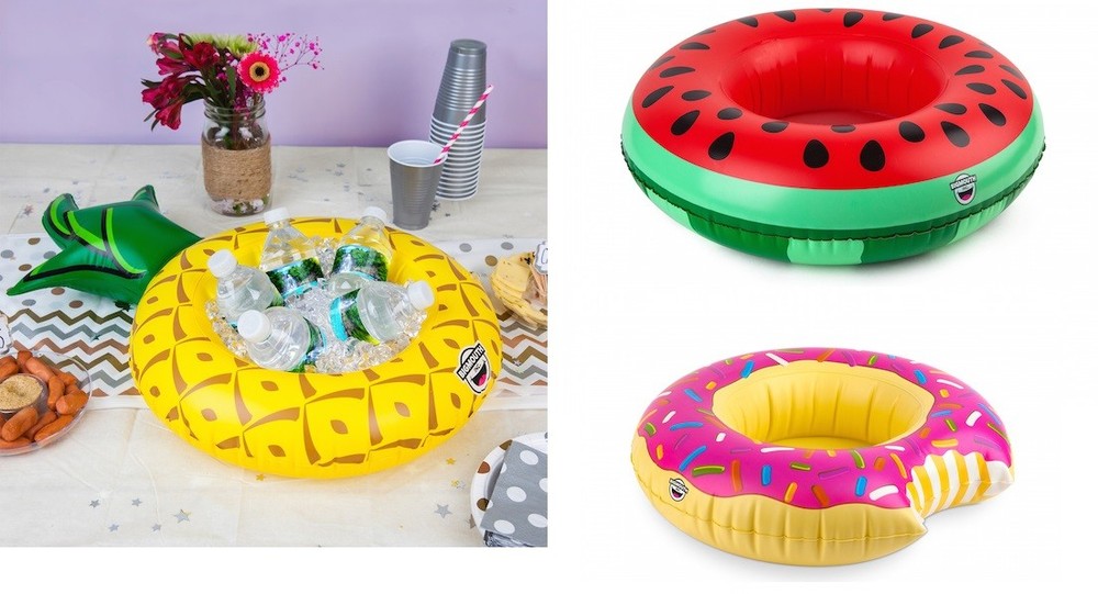 Inflatable Pineapple Watermelon Frosted Donut Serving Ring Pool Party Cool BMSR