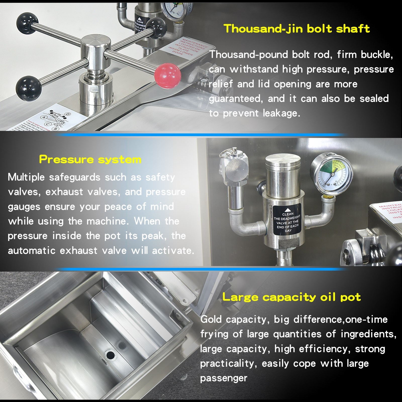 Kolice Commercial 25L Pressure Fryer Natrual Gas Deep Fryer with Oil Filtration