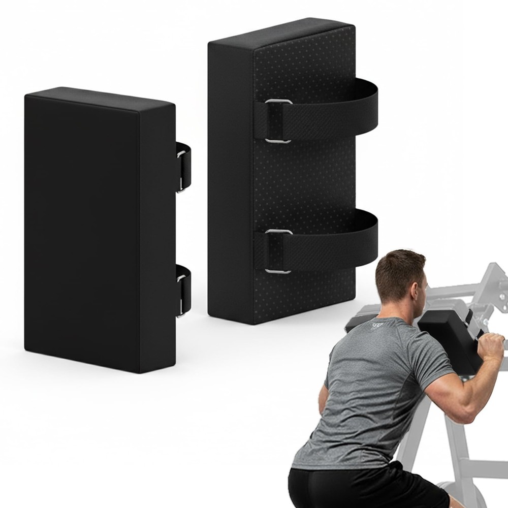 Hack Squat Shoulder Pads 2 PCS – Thick Foam Cushion with Adjustable Straps, R...