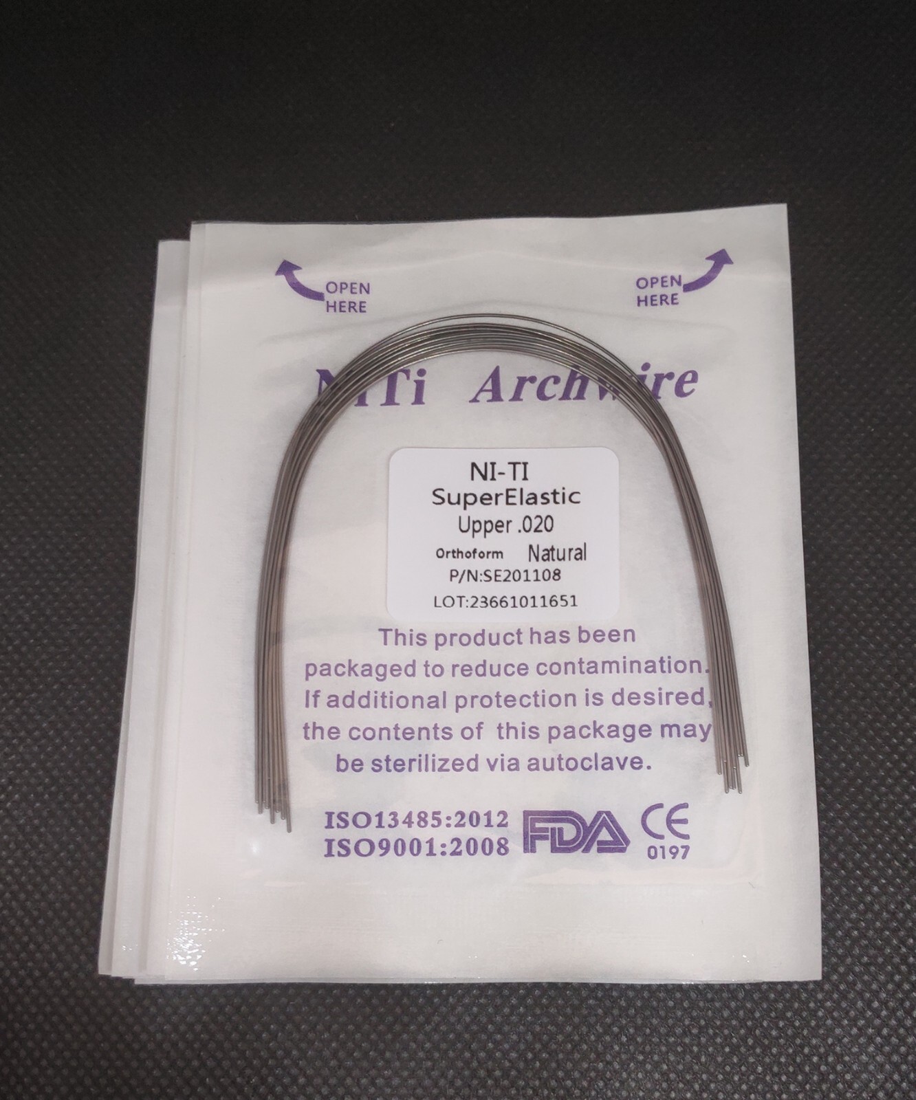 Dental Orthodontic Super Elastic Niti Round/Rectangular Arcos Arch Wires Natural
