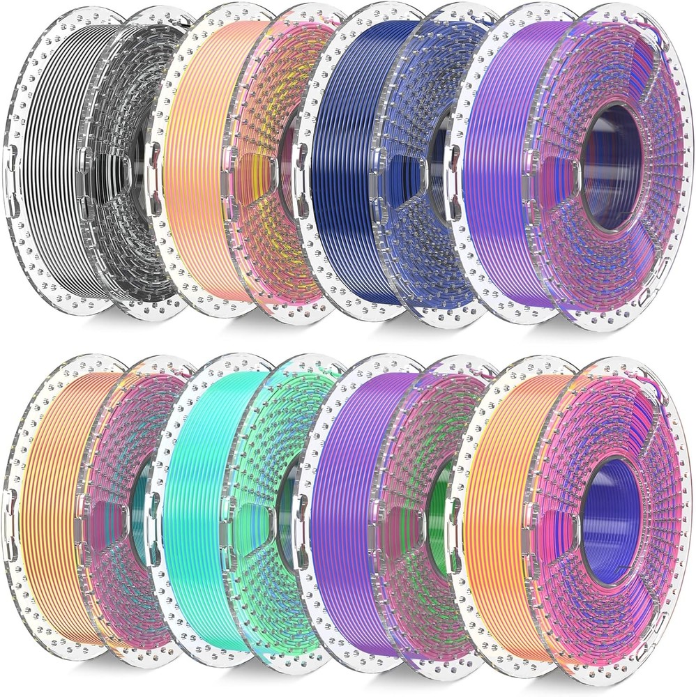 SUNLU Silk PLA Filament Bundle Multicolor 2kg