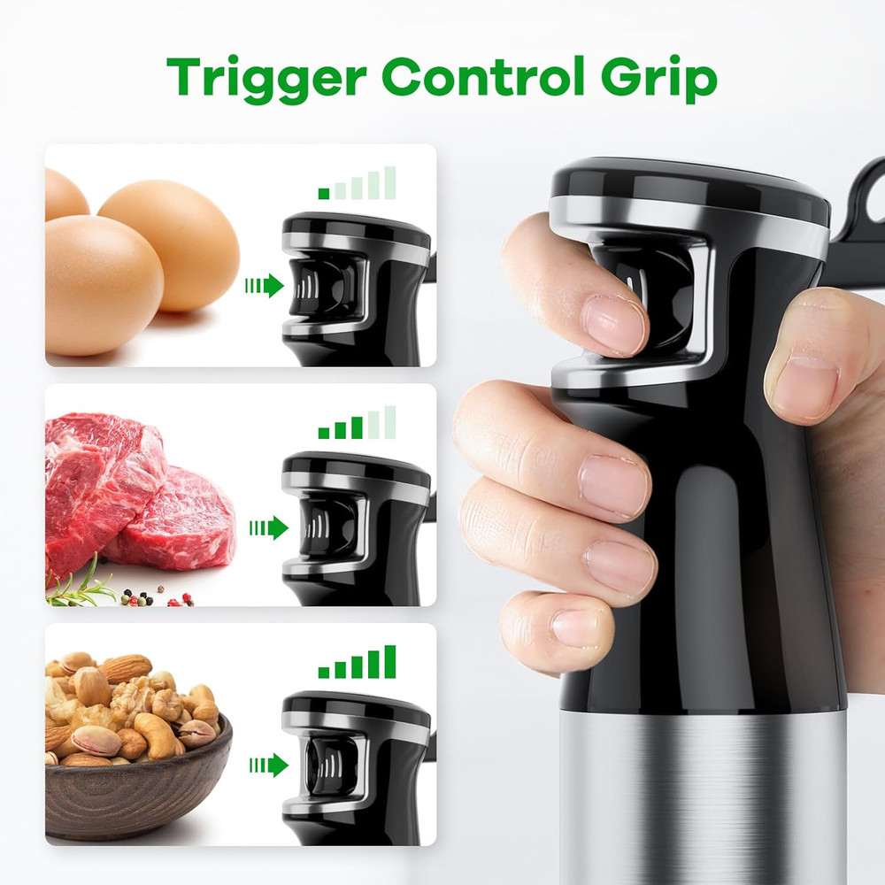 Immersion Blender Handheld Corded Hand Blenders Set 1100W, Trigger Variable Spee