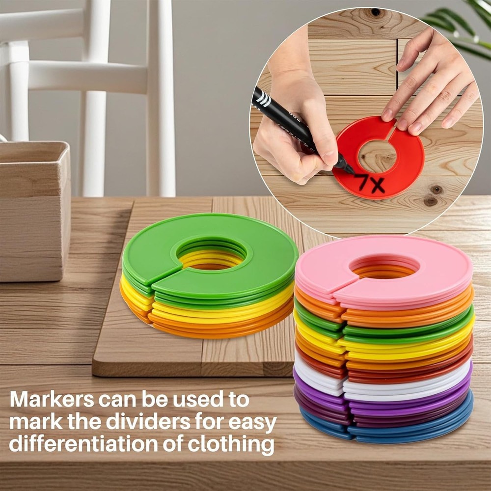 30PCS Clothes Organizers Labels Size Separators Hanger Markers