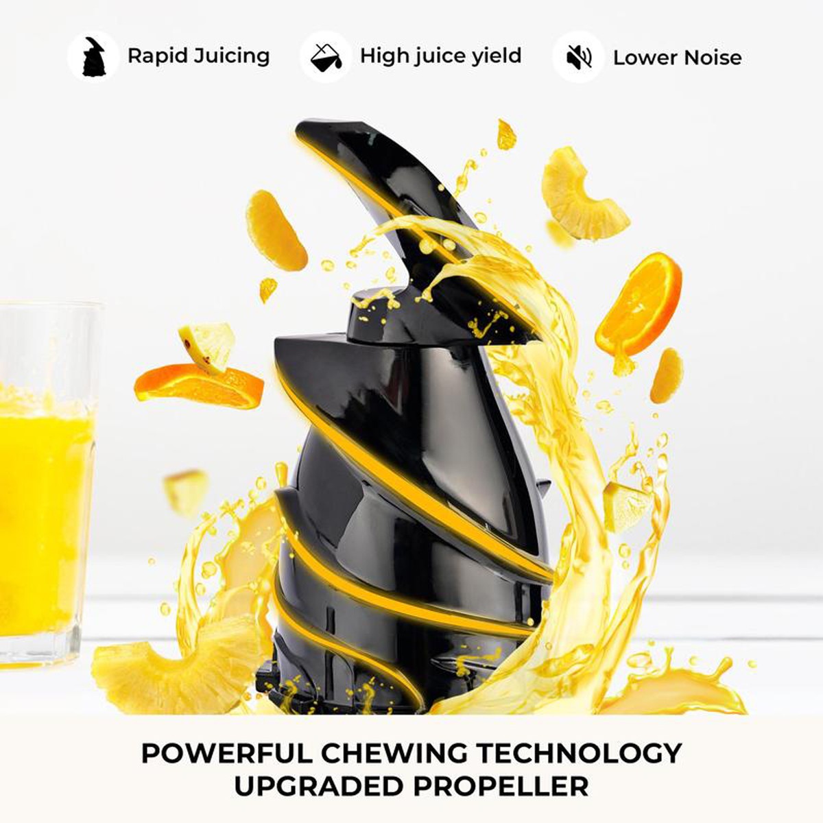 Cold Press Juicer, 5.8" Extra Large Feed Chute 300W Slow Masticating Juicer High