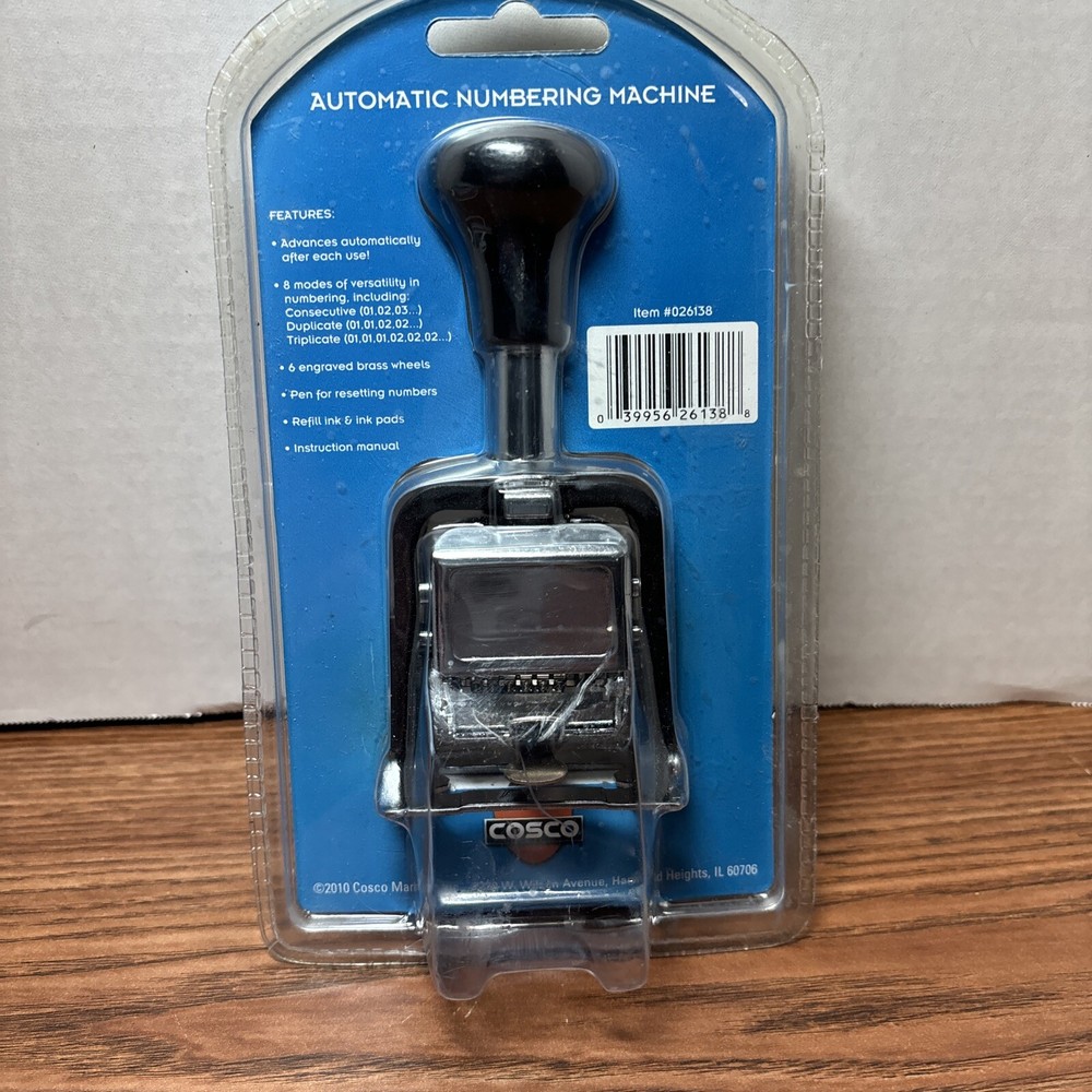 Consolidated Stamp Self-inking Automatic Numbering Machine