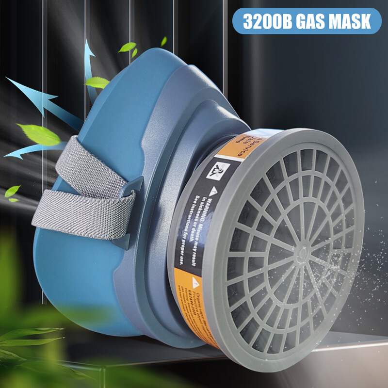 Silicone Half Face Gas Mask Paint Spray Chemical Respirator Reusable 95% Filter