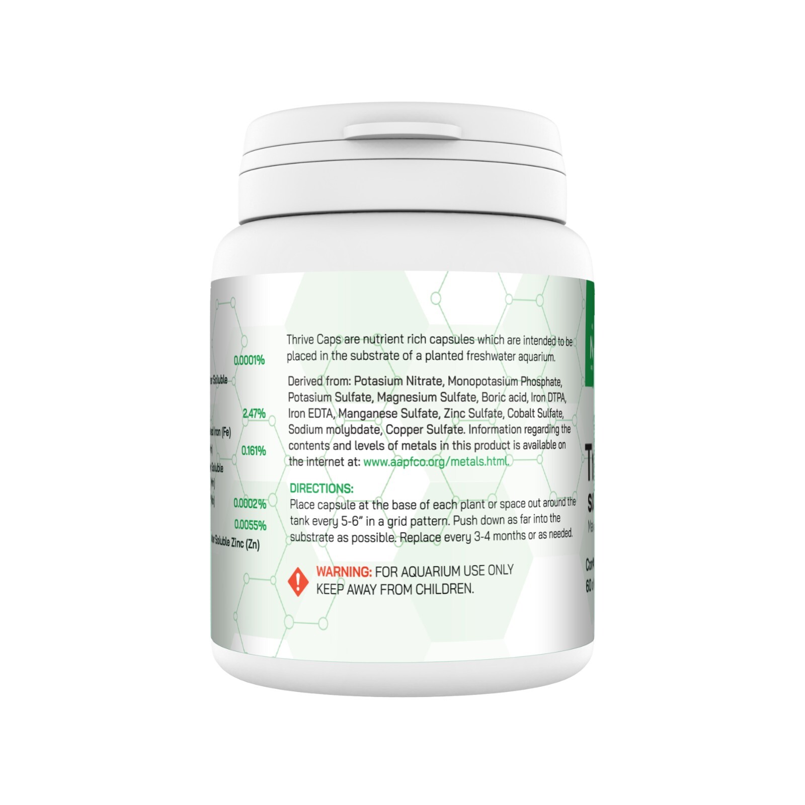 ThriveCaps | Aquarium Root Tab/Caps | NA Premium Root Caps 60 Count(1 Gram Each)