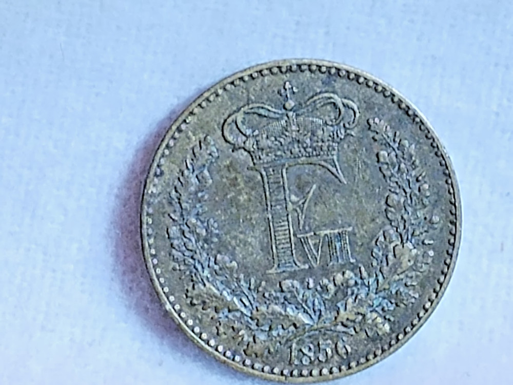 1856 Denmark 1 Skilling Coin
