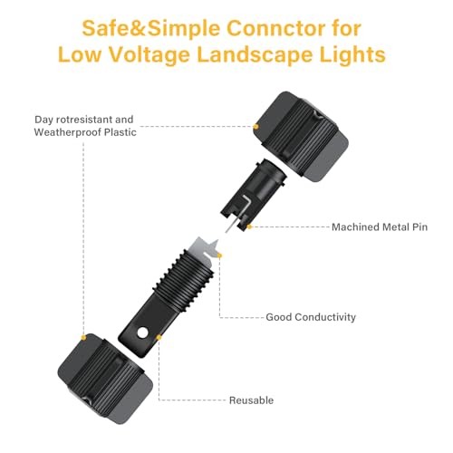 Low Voltage Cable Connector Fast Lock Twist with Electrical Wire 12 PCS