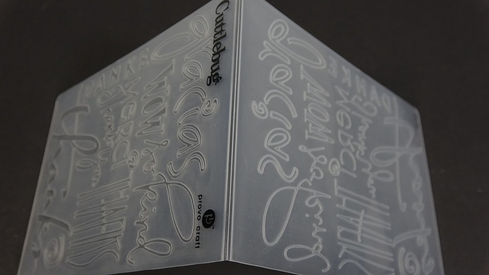 Cuttlebug Provo Craft Embossing Folder Thanks 37-1134