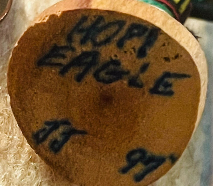 TINY ART-MINIATURE-NATIVE AMERICAN-KACHINA-SIGNED HOPI EAGLE '99-NEW CONDITION