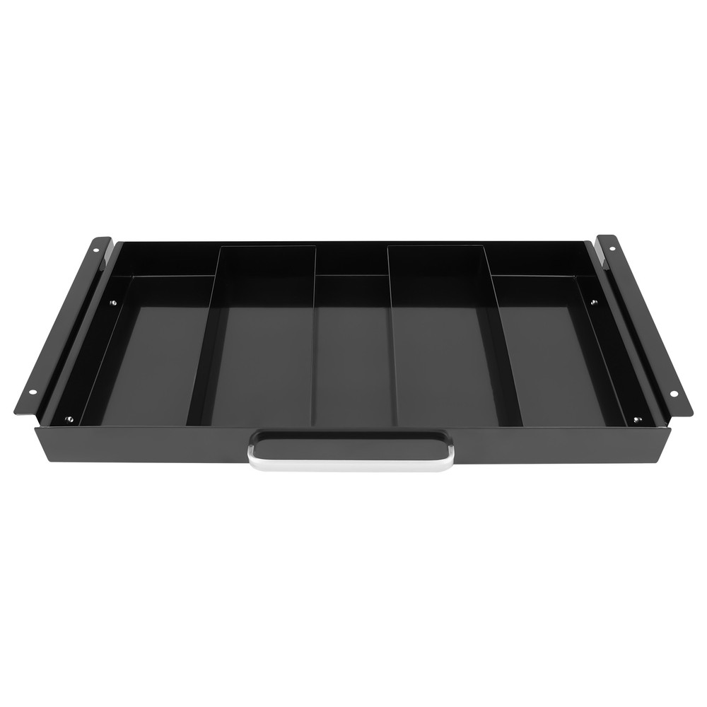 Sliding Under Desk Drawer Black Metal Pull Out Under Table Storage Organizer