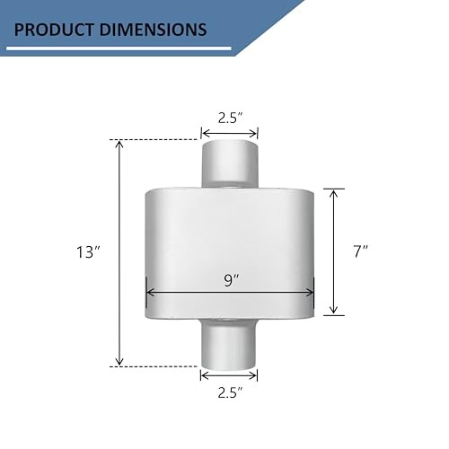 Performance Universal Aluminized Steel Single Chamber Muffler 2-Pack, 2.5IN