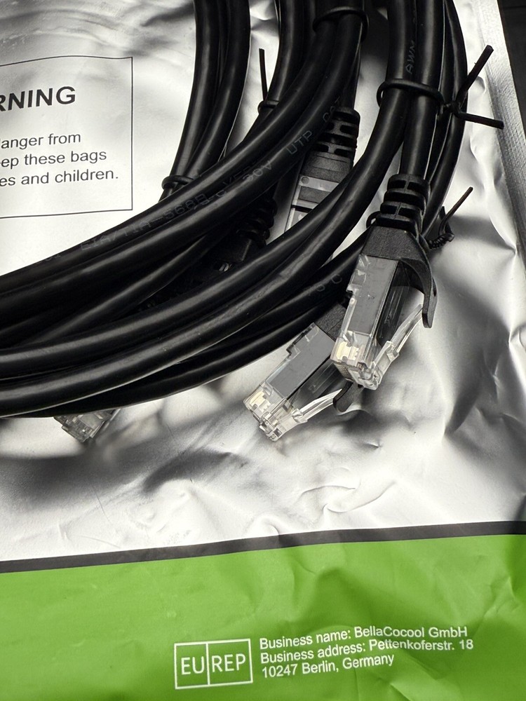 Rankie Cat 6 Ethernet Patch Cable 5-Pack High Speed Network LAN Cables