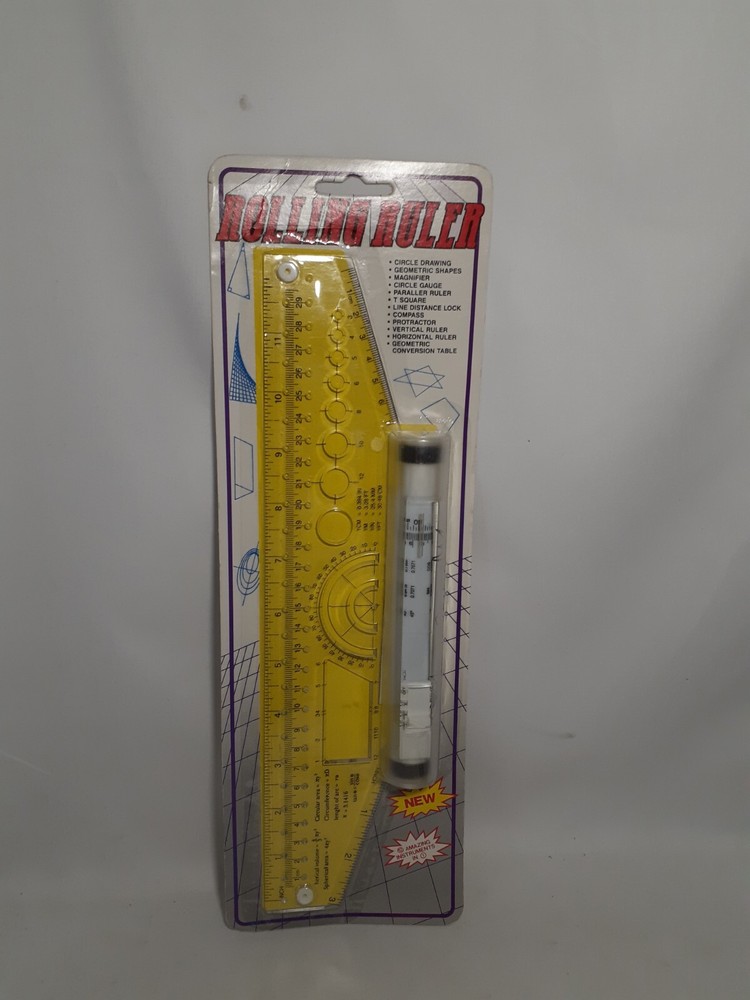 Rolling Ruler Balancing Scale Parallel Circle Compass T Square Geometric