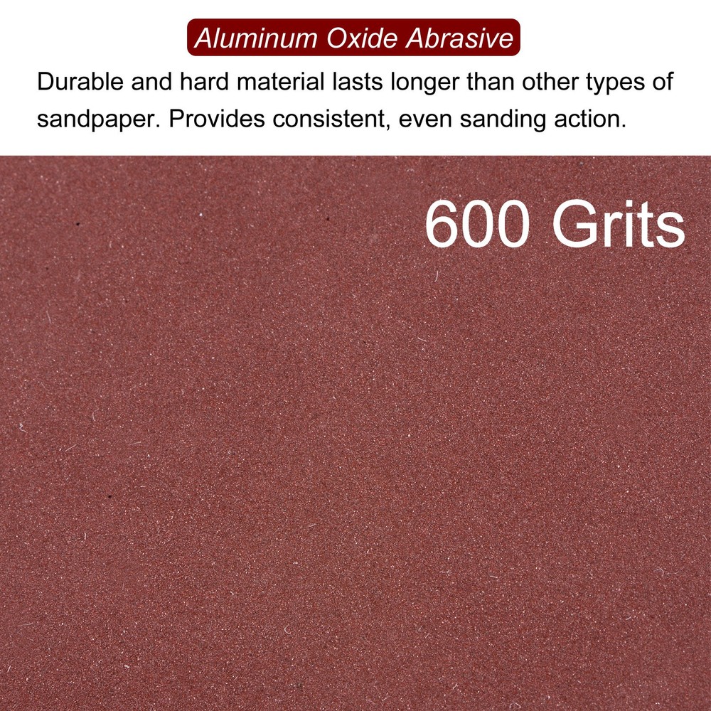 100pcs 600 Grits 80mm Aluminum Oxide Triangular Hook & Loop Sandpapers Pads