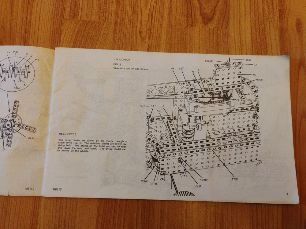 Gilbert Gabriel Erector Set M-8352 Model Building Guide Manual