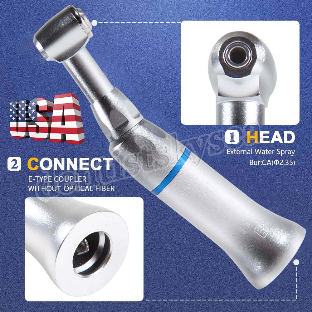 Dental Slow Low Speed Handpiece Contra Angle Push Button E-type NEW US