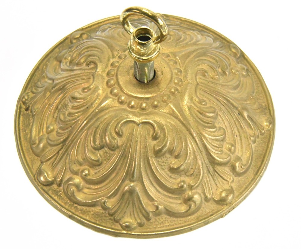 VINTAGE SOLID BRASS CEILING CANOPY WITH DROP ROD