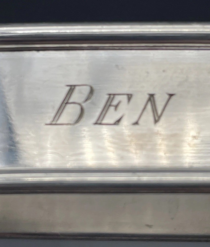 Lunt Sterling Silver Napkin Ring Engraved Name “Ben”