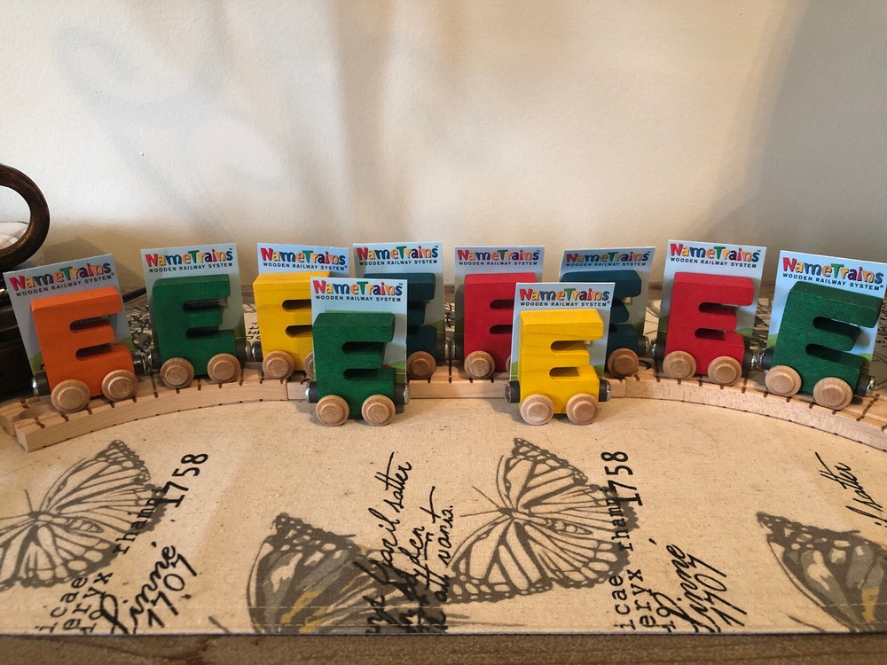 Maple Landmark Letter E Train. New. Compatible Brio/Thomas Magnetic