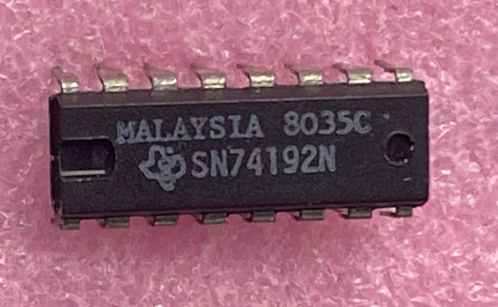 Texas Instruments SN74192N Synchronous 4-bit up-down counters Integrated Circuit
