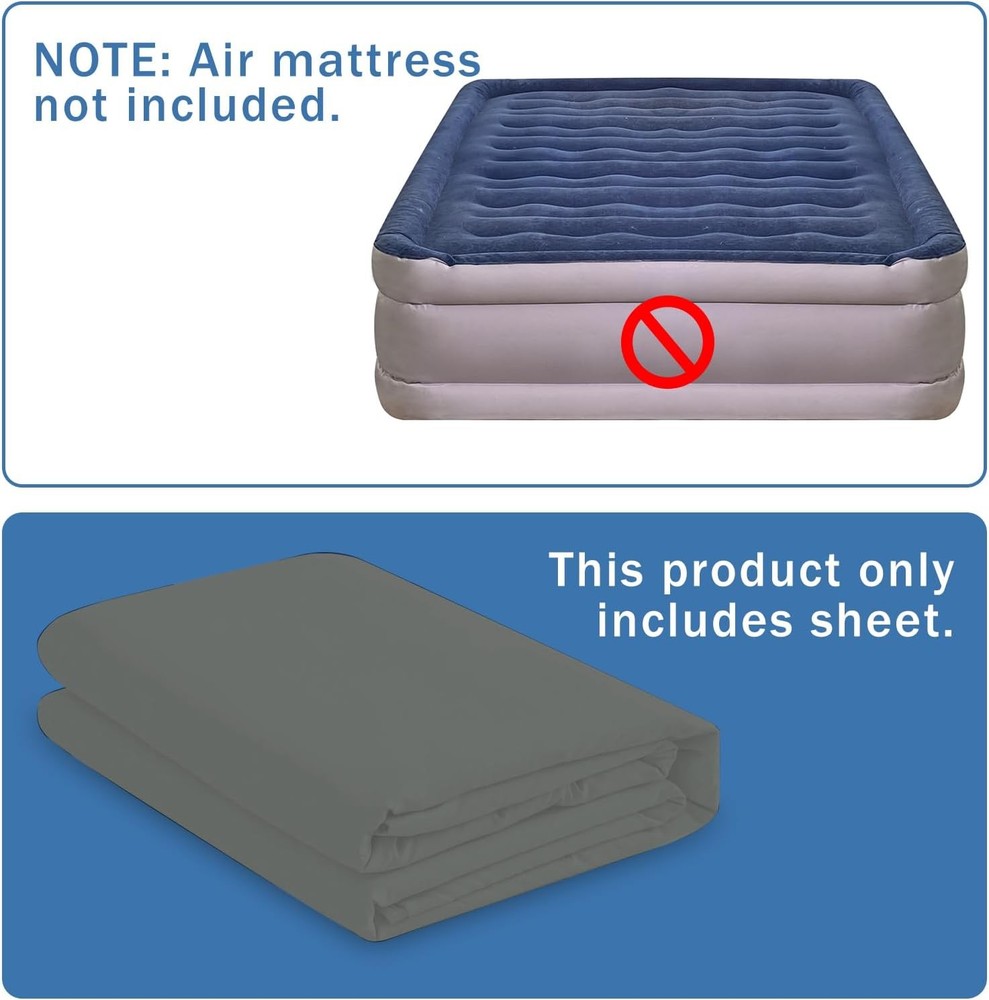 Inflatable mattress sheets, removable bed cover