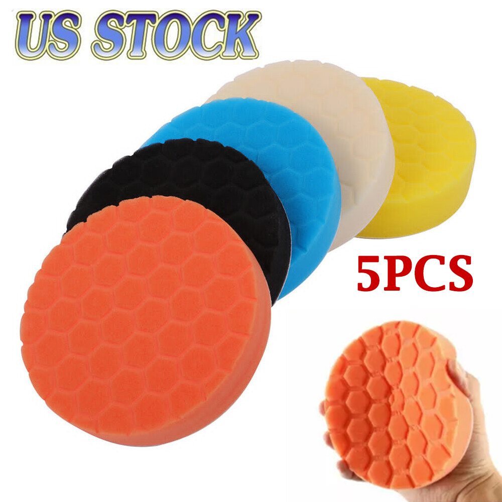 5X 6inch Car Foam Waxing Finishing Buffing Wheel Buffer Polisher Polishing Pad