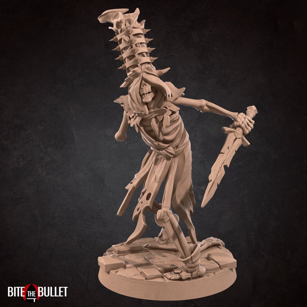 Skeleton Mage - Bite the Bullet Fantasy D&D Miniature
