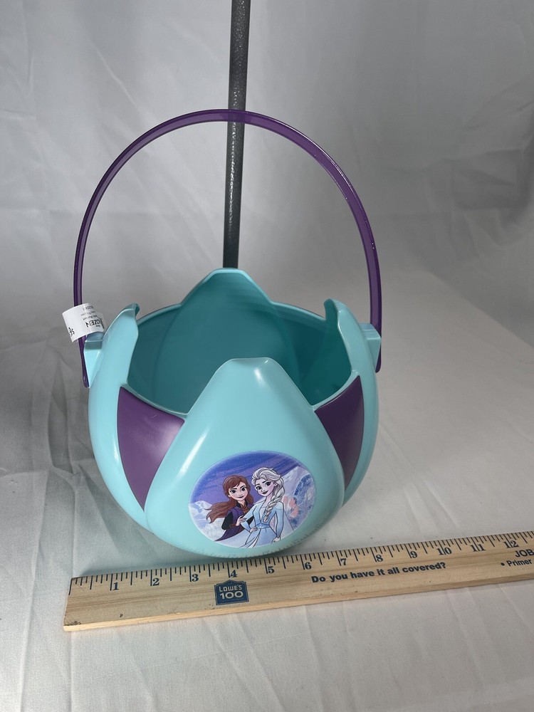 Frozen Easter Basket Halloween Candy Pail Bucket Plastic Spring Fall