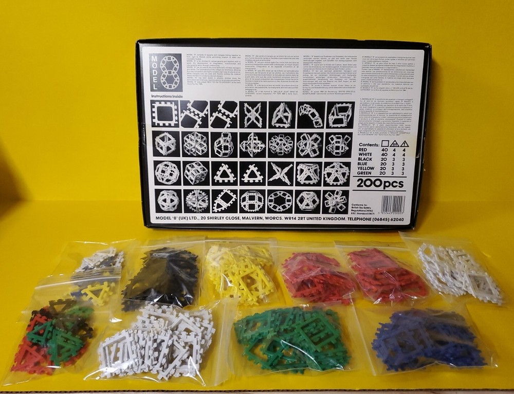 MODEL 8 STIMULATES CREATIVE IMAGINATION 200pcs Complete Building Set Pre-owned