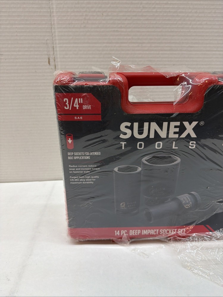 Sunex 4638 14-Piece 3/4" Drive Deep Impact Socket Set