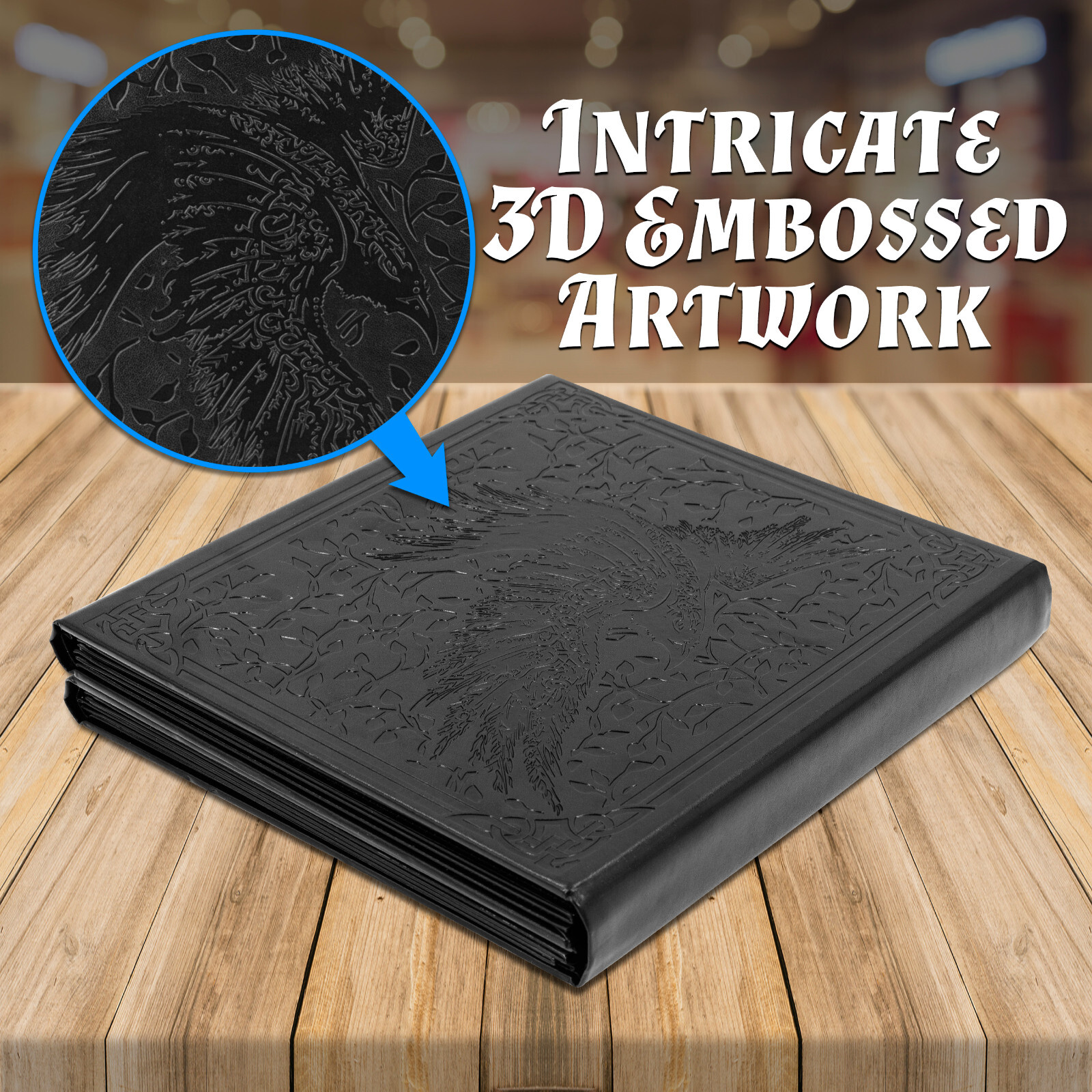 DM Screen 12-Panel GM Dungeon Master Screen with 4 Panels for TTRPGs, Black