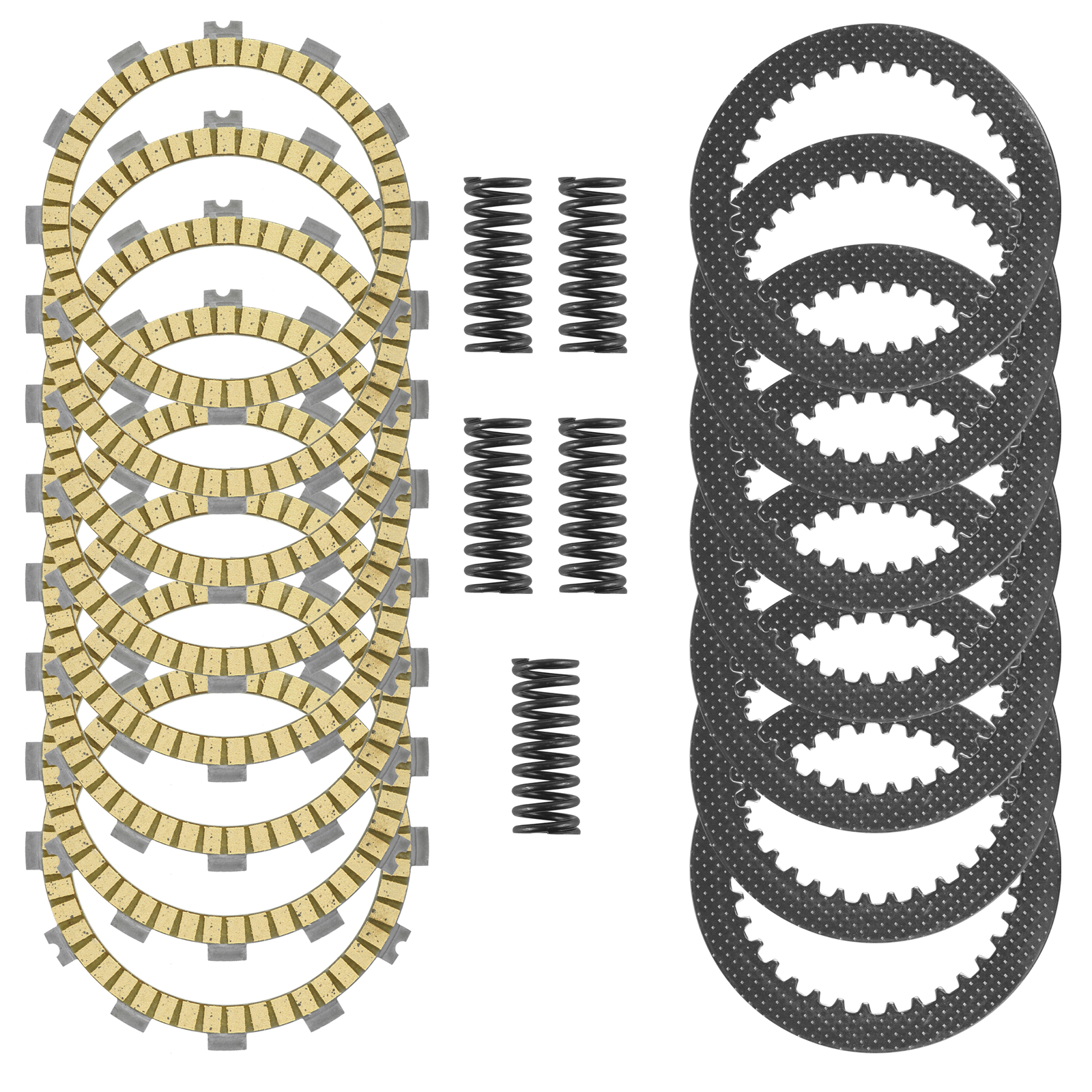 Clutch Friction Steel Plates and Spring Kit for Kawasaki KX250F KX252 2008-2020