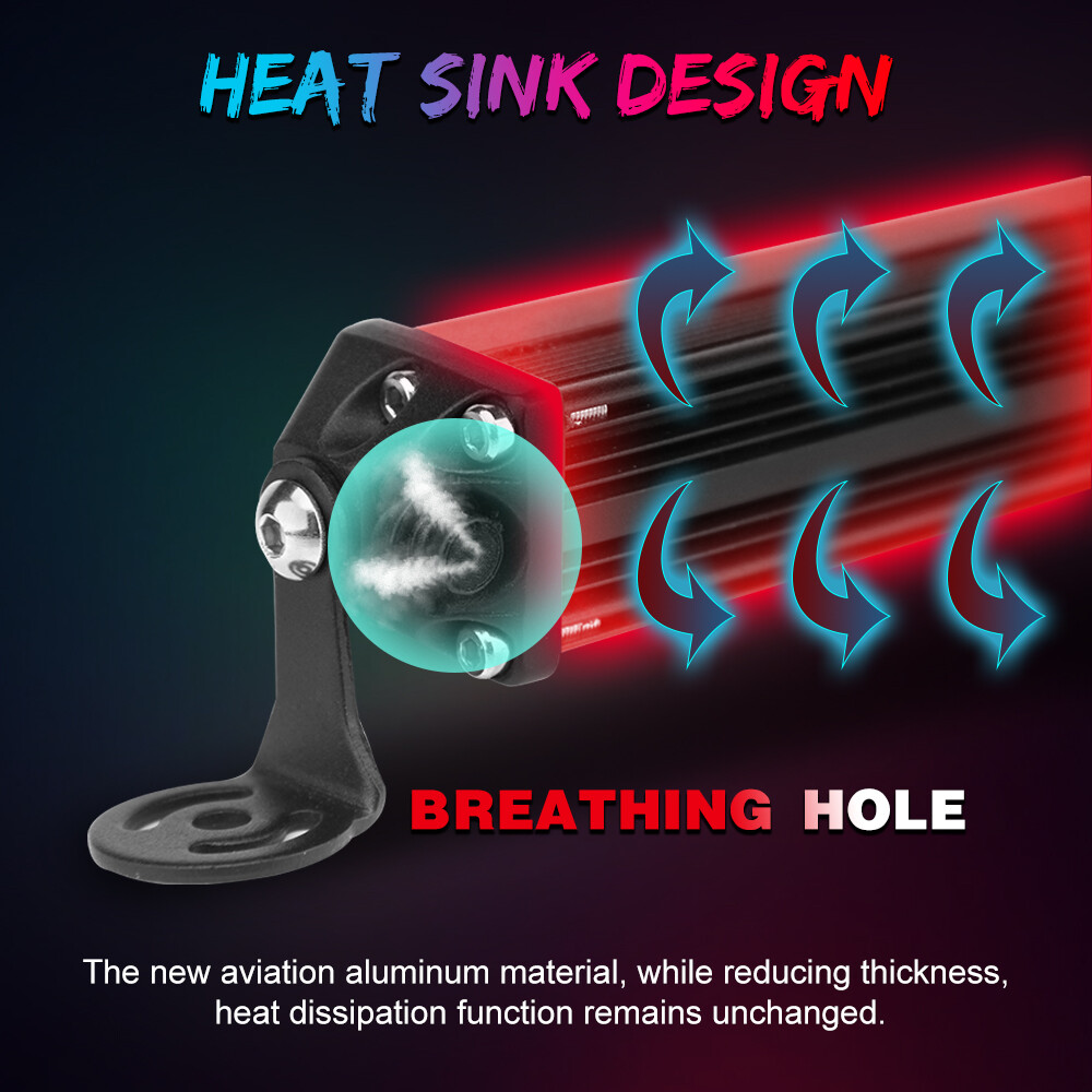 NEW 10'' Slim LED Light Bar Spot Flood Combo Work Offroad SUV Driving ATV UTV