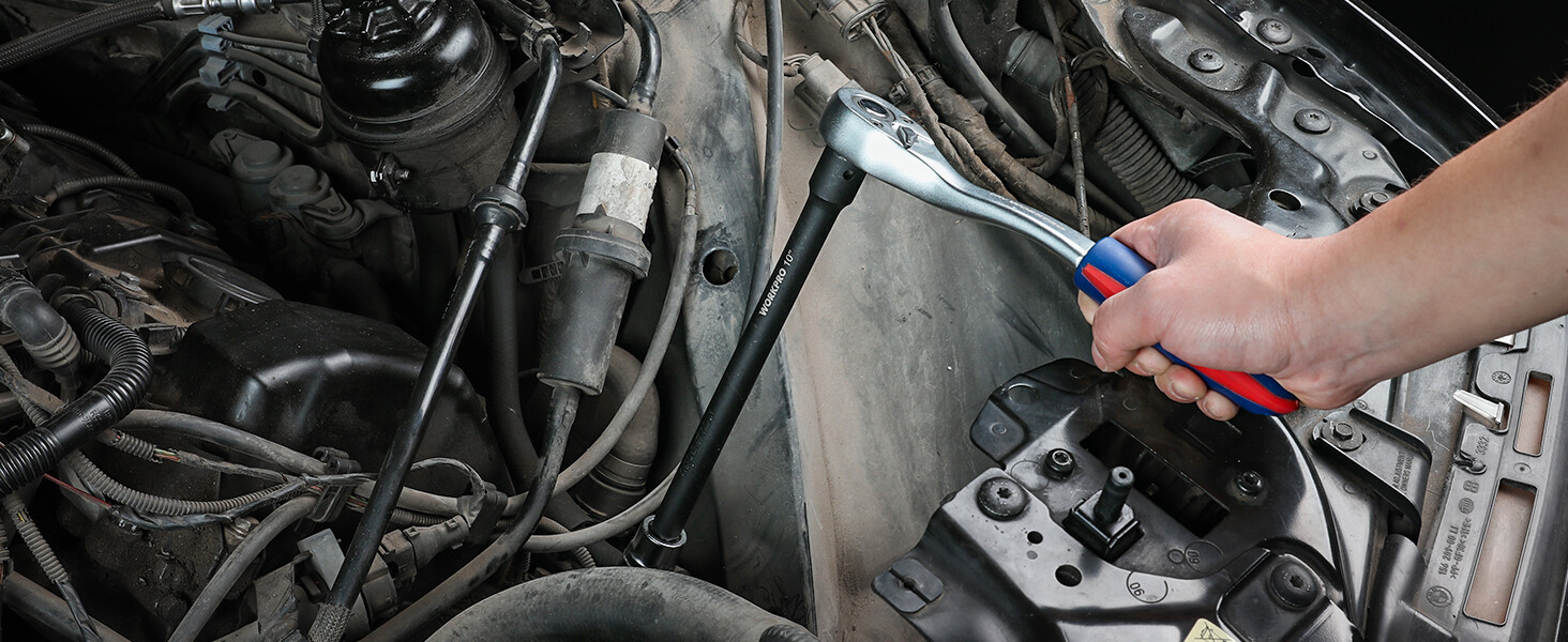 WORKPRO 18PCS Drive Tool Accessory Set 1/4"3/8''&1/2''Drive Corrosion-resistant