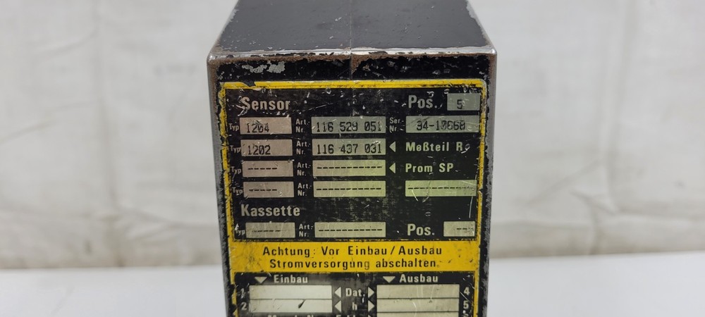 G+D GIESECKE+DEVRIENT THICKNESS SENSOR 1204 116529051 USED