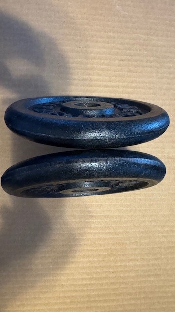 (Set of 2) Weider 5 lb Barbell Weight Plates Standard 1" ~ 10 lb Total