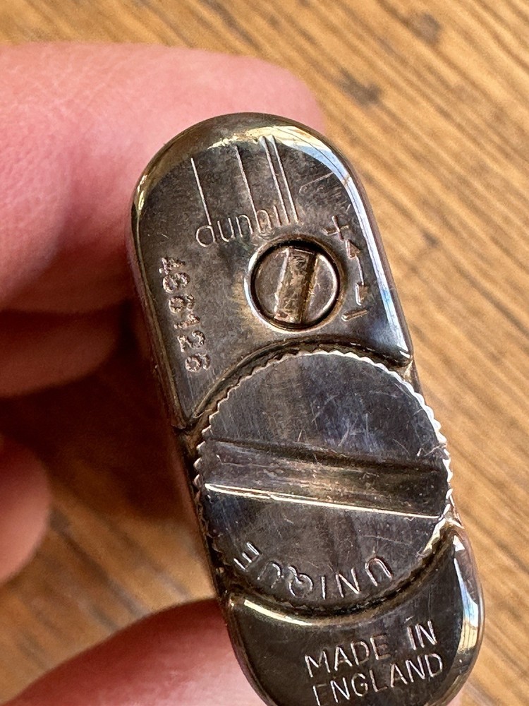dunhill unique lighter Tin Can Silver Plated Cigar 2003