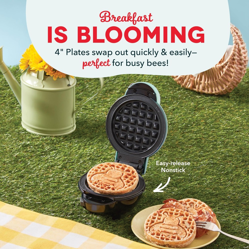 Dash MultiMaker® Mini System Removable Plate Set - 2 Plates, Sunflower & Bee