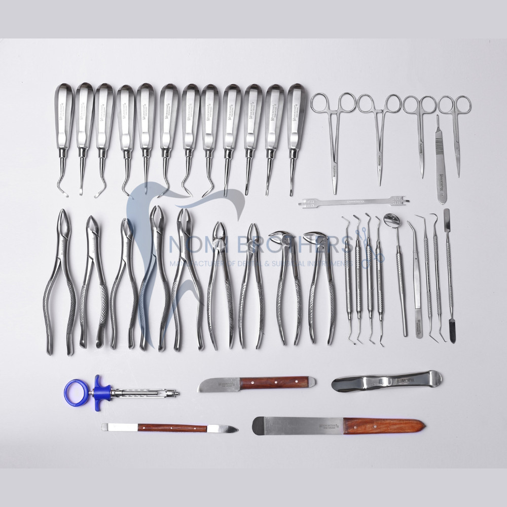 Complete 74-Piece Dental Extraction Forceps & Elevators Kit