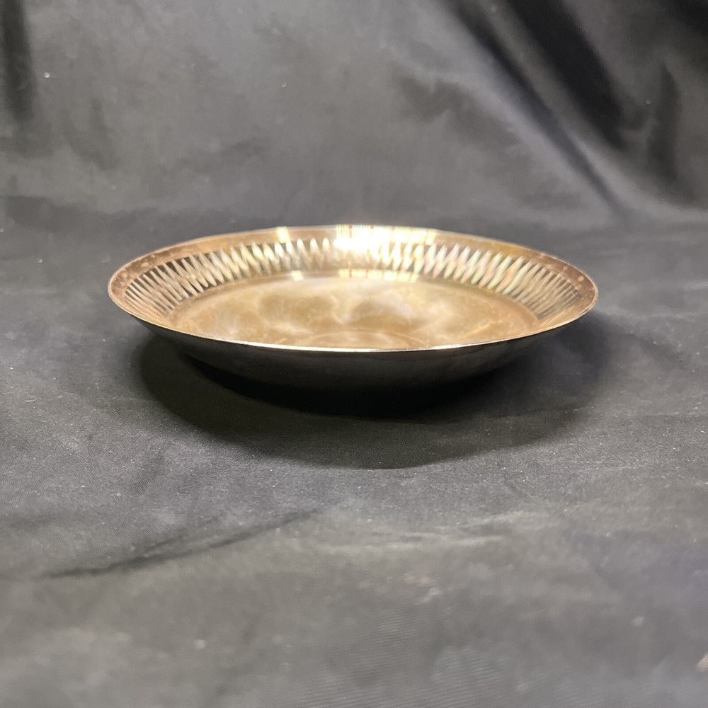 VINTAGE WMF SILVER EP BRASS BOWL GERMANY 6”