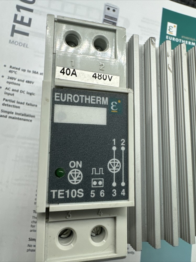 Eurotherm TE10S Single Phase Solid State Relay Input: 5.32V Logic 40 Amp 480V