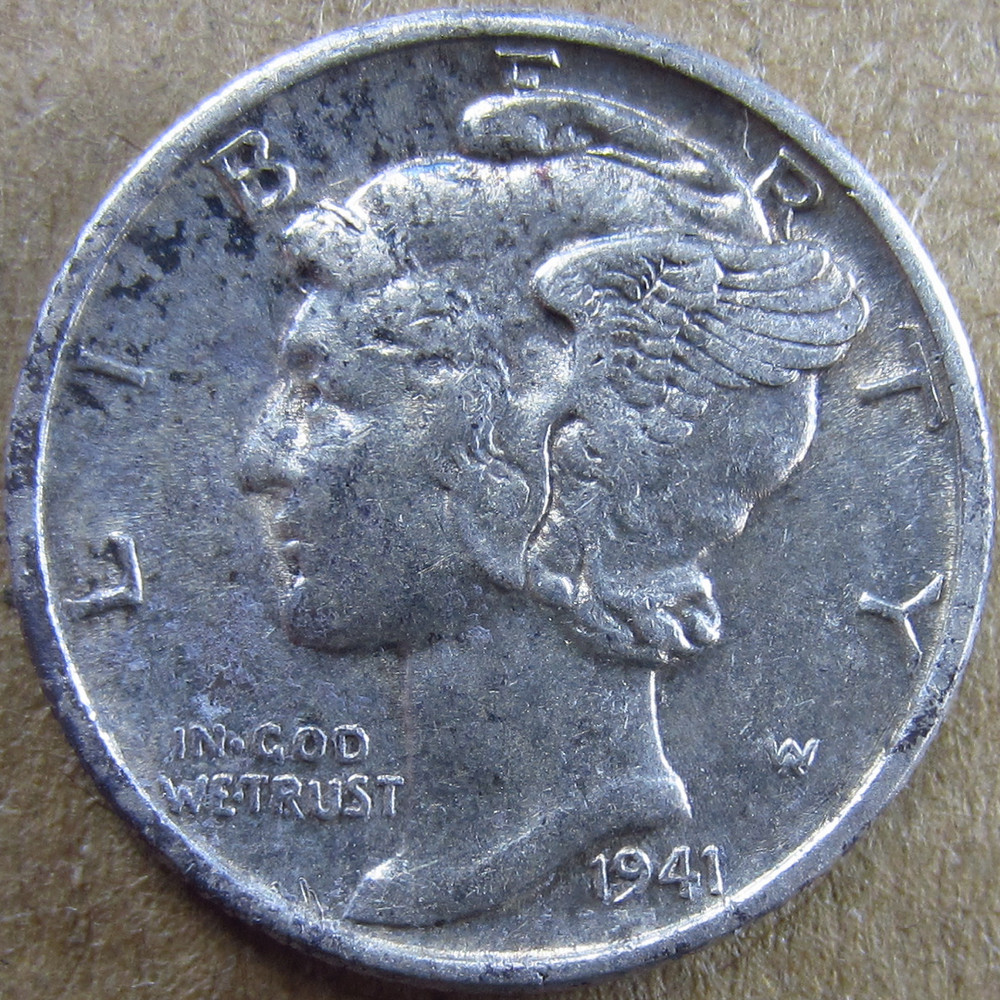 1941 Mercury Dime - 90% Silver