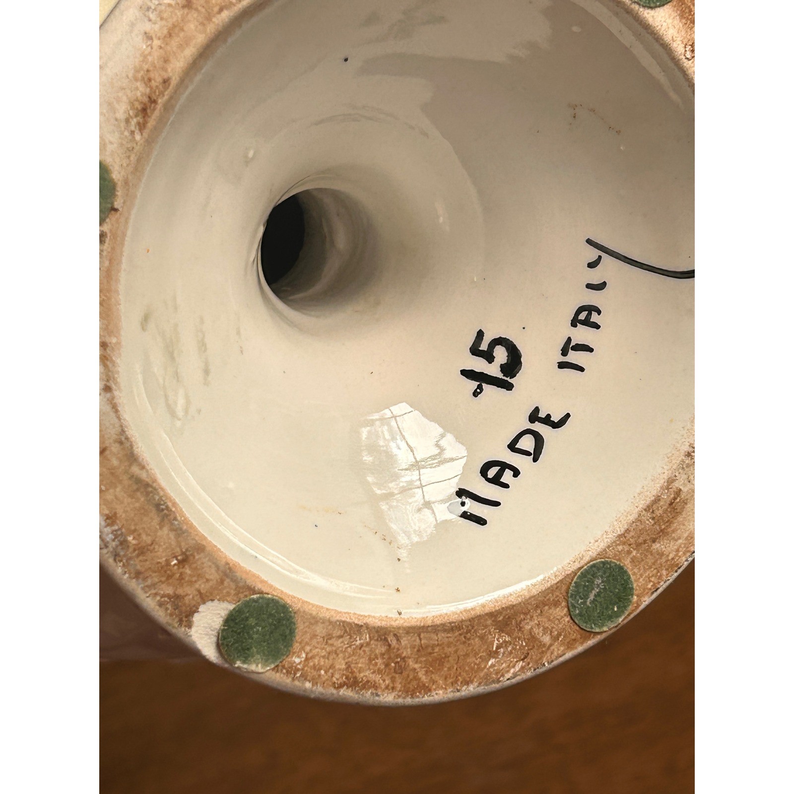 VTG Ceramic Onion Fig Fruit Topiary Centerpiece Italian Majolica Style Pedestal