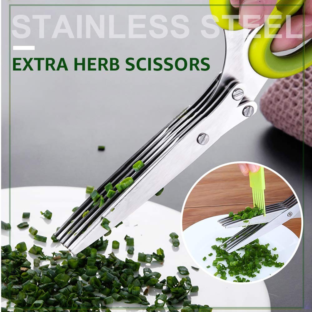 ONEBOM Kitchen Shears 2 Pack,Multi-Function Scissors Heavy Silver