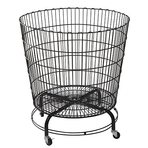 HUBERT® Dump Bin Black Wire - 29 1/2"Dia x 32"H