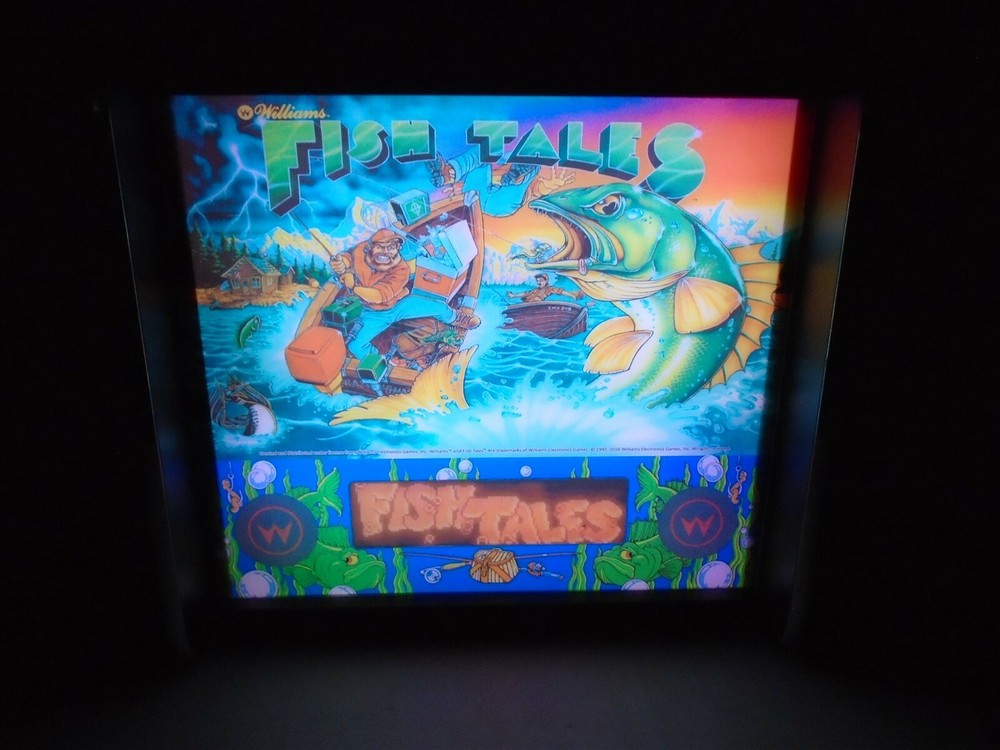 Williams Fish Tales Pinball Head LED Display light box