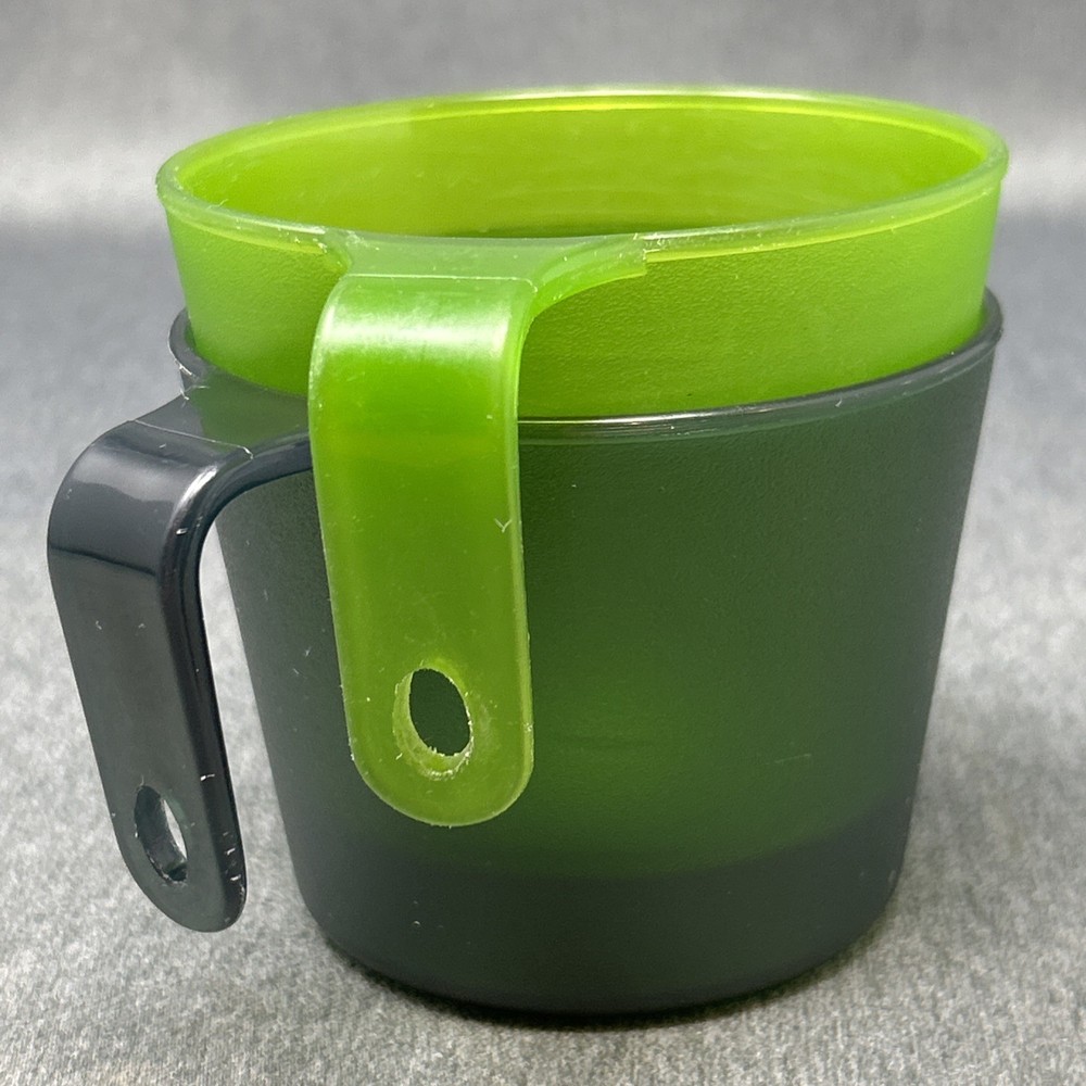 REI Co-op Campware Cup Green & Navy Blue Backpacking Stackable Cups Easy Travel