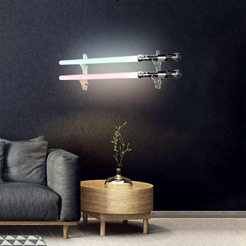 Clear Bracket Collection Rack Wall Mounted Display Rack for Sword Collection